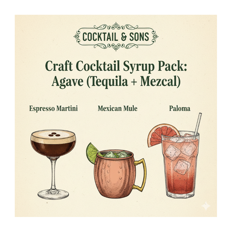 agave syrup in cocktails Craft Cocktail Syrup Pack: Agave (Tequila + Mezcal)